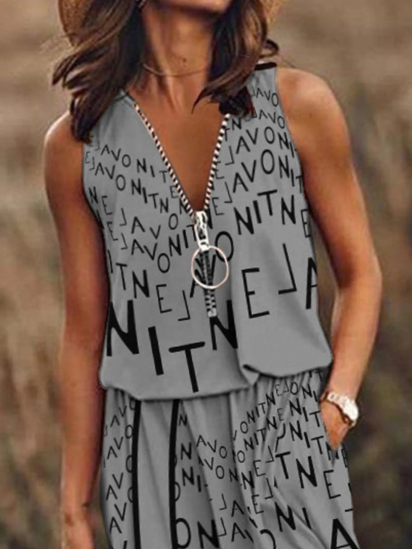 Full Size Half Zip Sleeveless Maxi Dress with Side Slit Plus Size – | Shannon’s Chique Boutique
