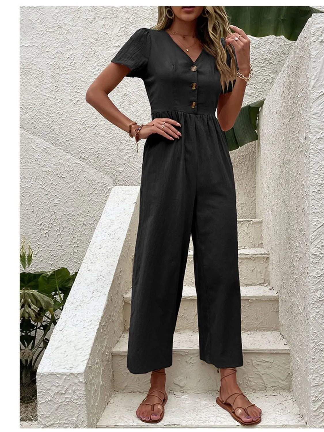 Golden Hour Getaway – Wide Leg Jumpsuit – | Shannon’s Chique Boutique