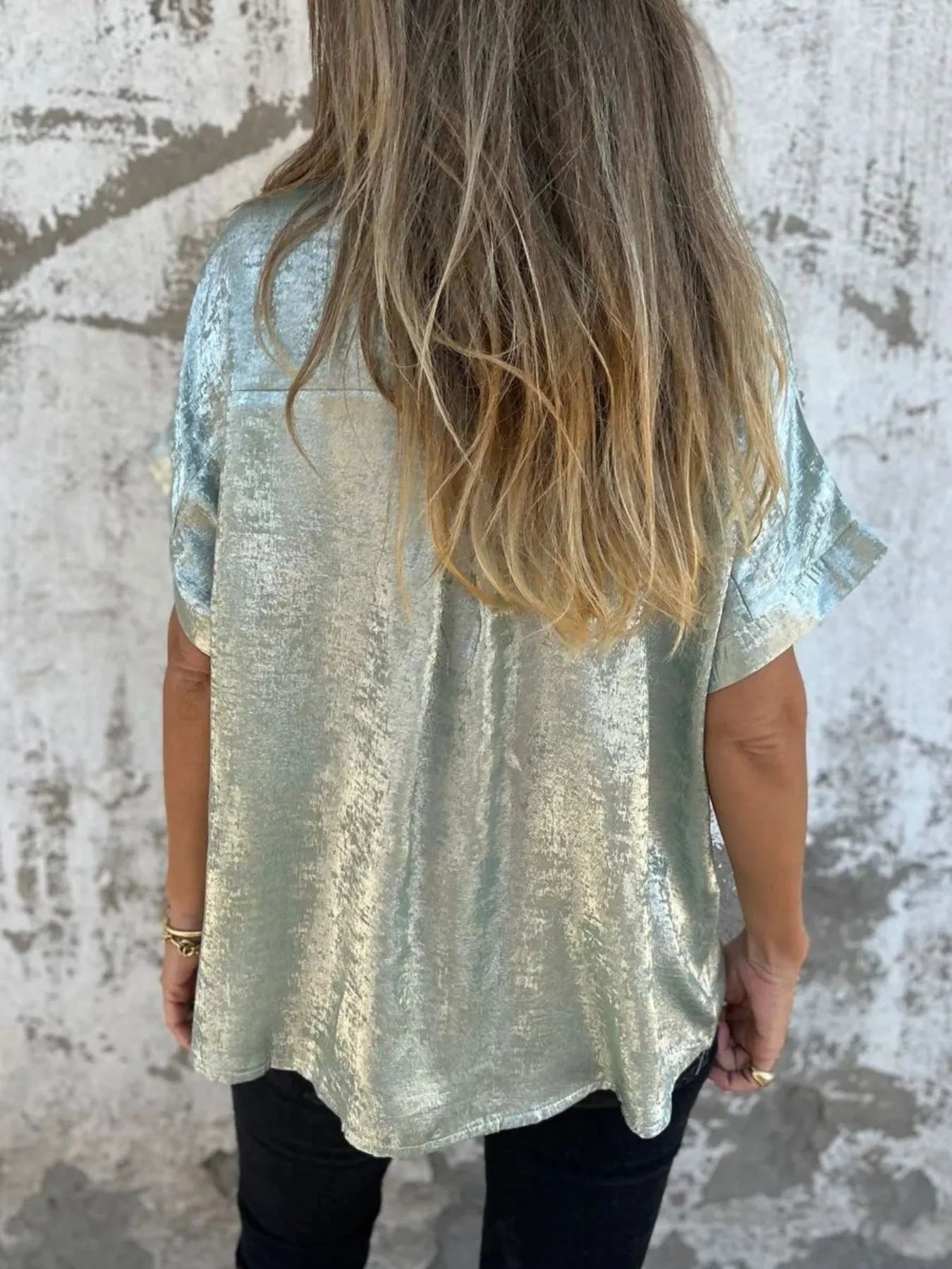 Shannon's Chique Boutique - Plus Size Collared Shirt - -