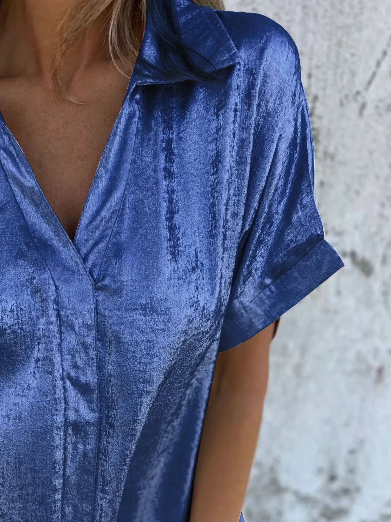 Shannon's Chique Boutique - Plus Size Collared Shirt - -
