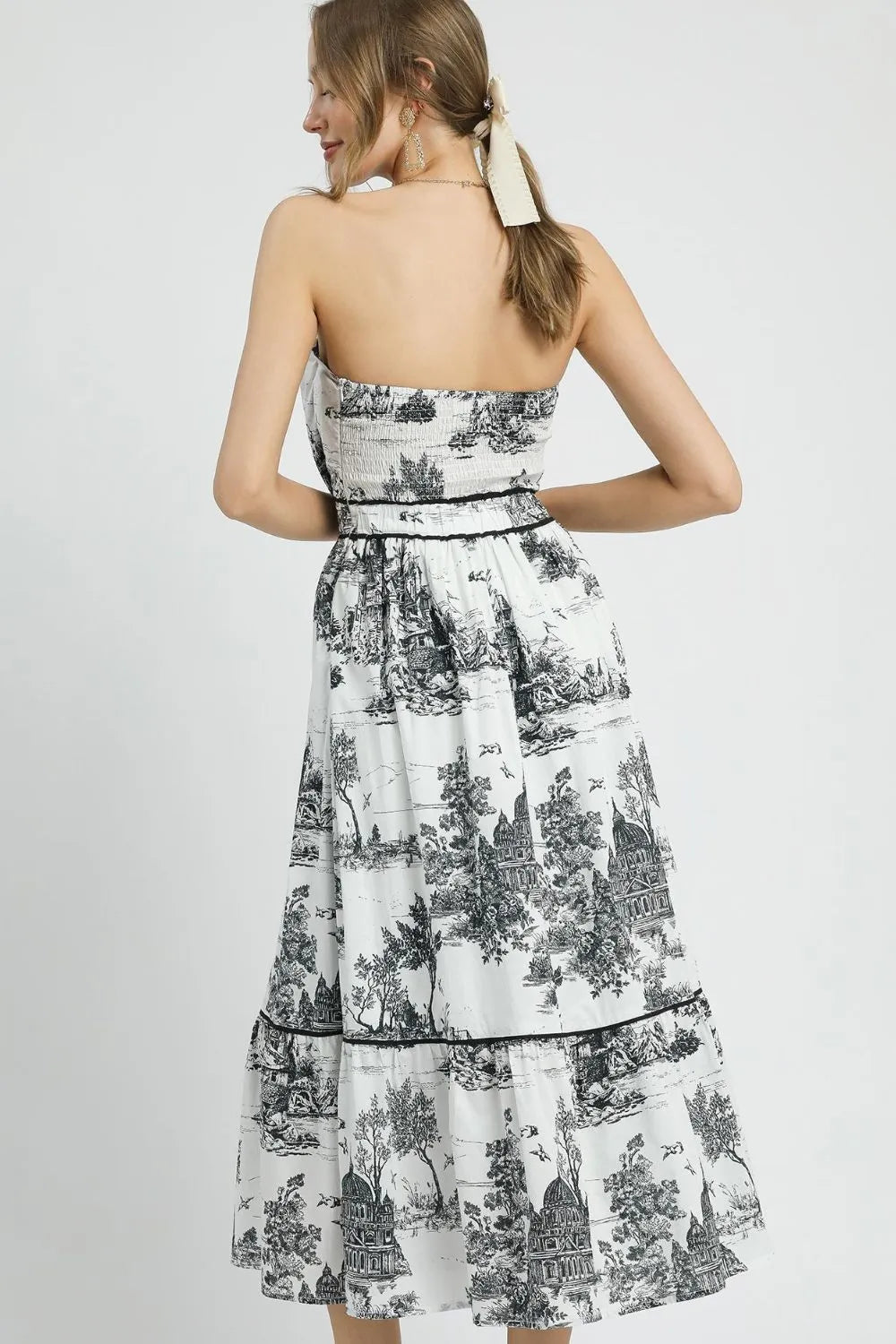 Umgee Printed Tiered Tube Midi Dress β | Shannonβs Chique Boutique