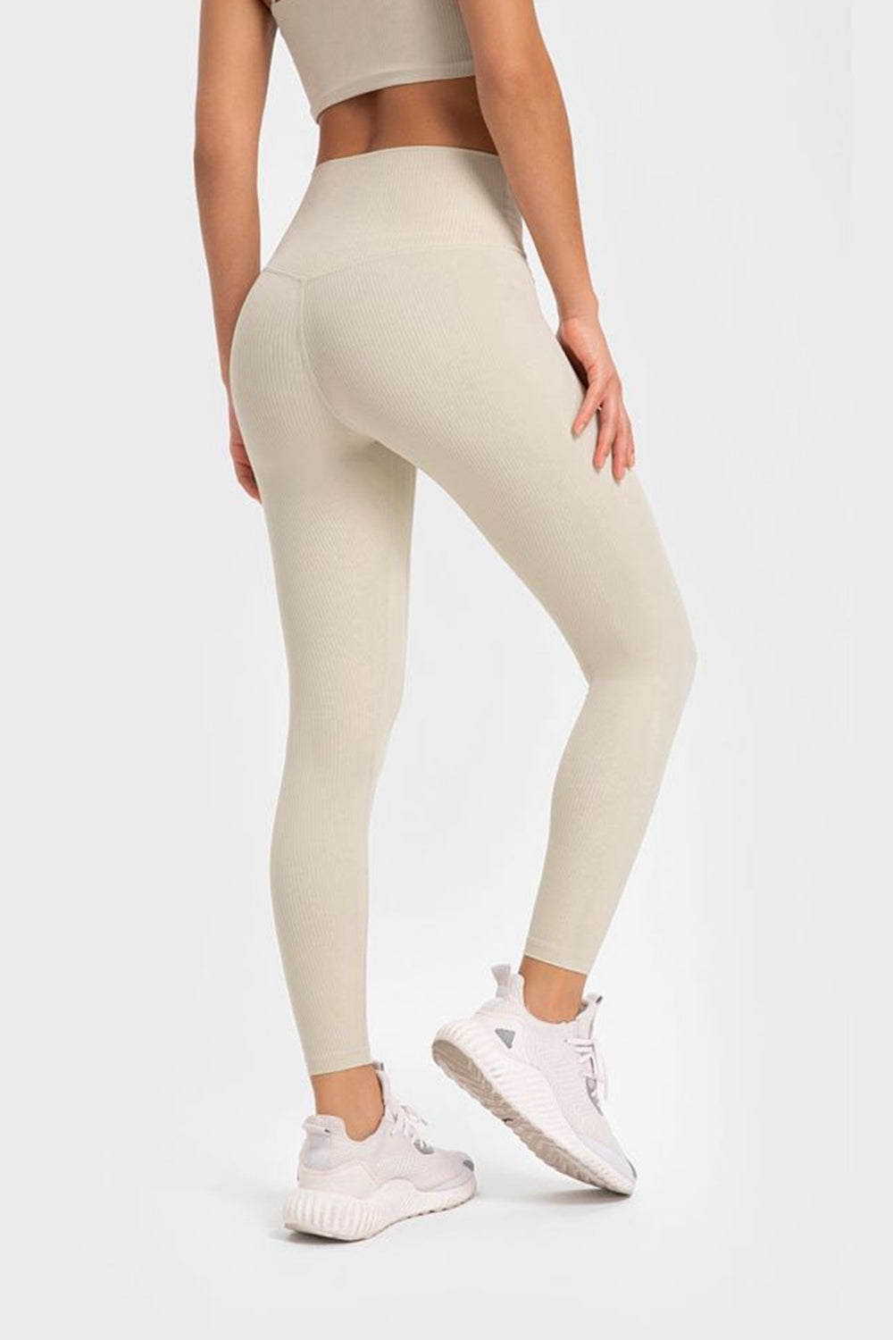 Millennia Highly Stretchy Wide Waistband Yoga Leggings - -
