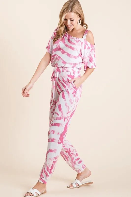 Zebra Print French Terry Lounge Set - Two - Piece Matching Set – | Shannon’s Chique Boutique