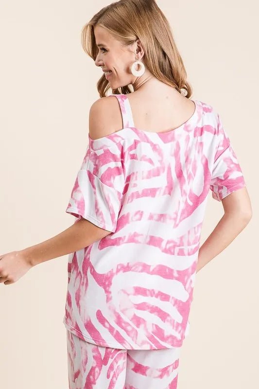 Zebra Print French Terry Lounge Set - Two - Piece Matching Set – | Shannon’s Chique Boutique