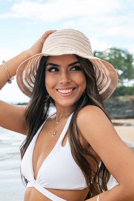 Bow Accent Bucket Sunhat - -
