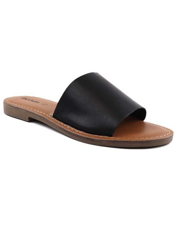 ALL Leather handmade Sandal - Black -