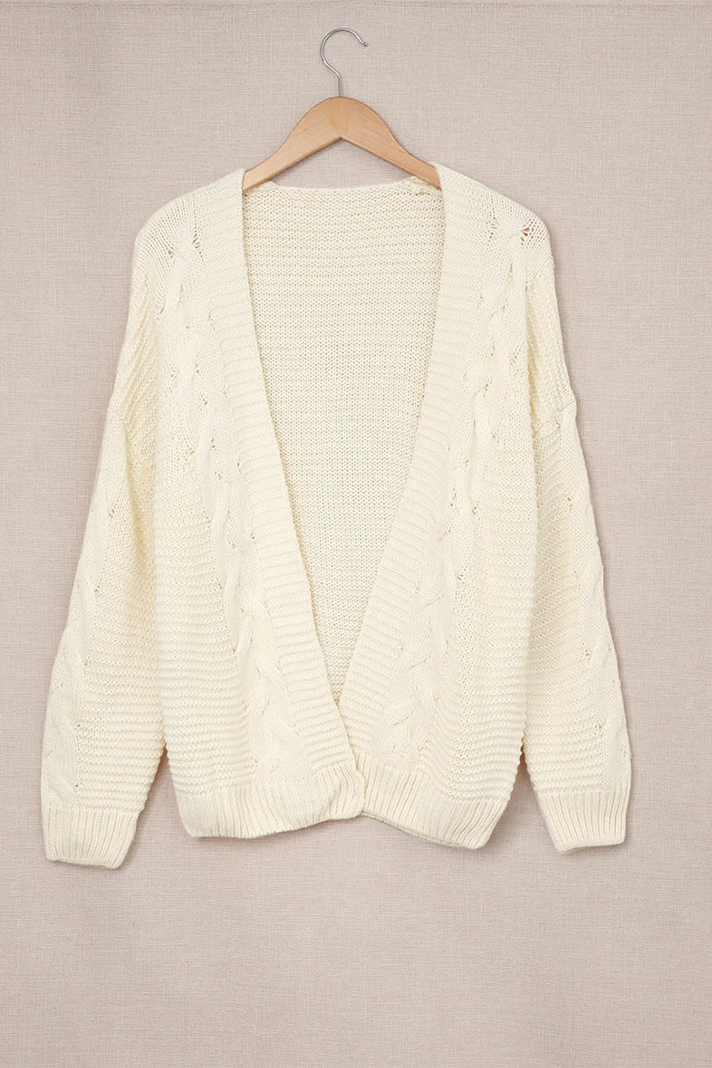 Cable - Knit Open Front Cardigan - Cozy Knitwear – | Shannon’s Chique Boutique