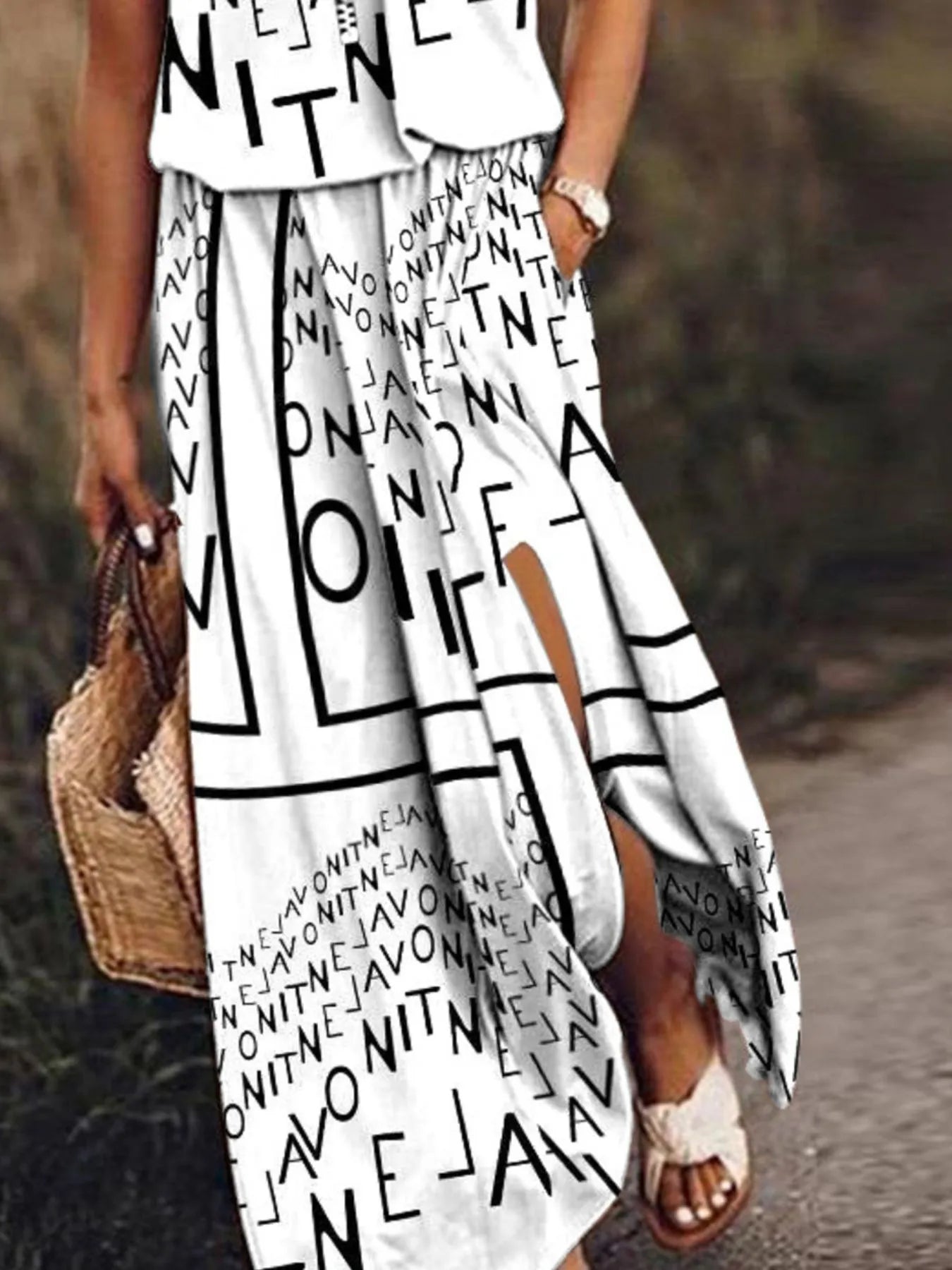 Full Size Half Zip Sleeveless Maxi Dress with Side Slit Plus Size – | Shannon’s Chique Boutique