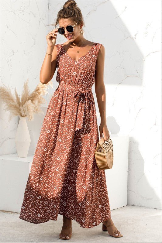 Tie Detail Maxi Dress – Effortless Elegance - -