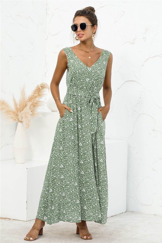 Tie Detail Maxi Dress – Effortless Elegance - -