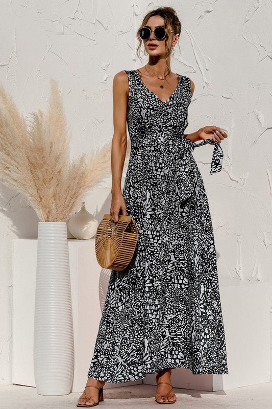 Tie Detail Maxi Dress – Effortless Elegance - -