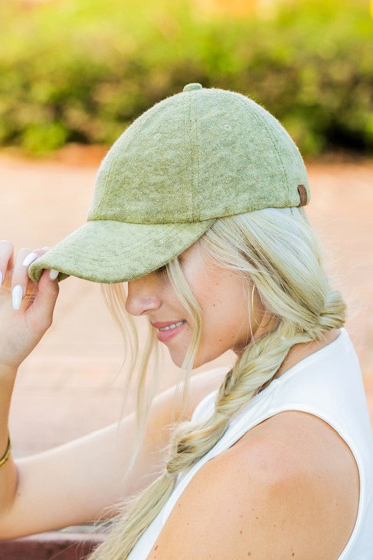 CC Terry Cloth Baseball Hat - Olive OneSize -