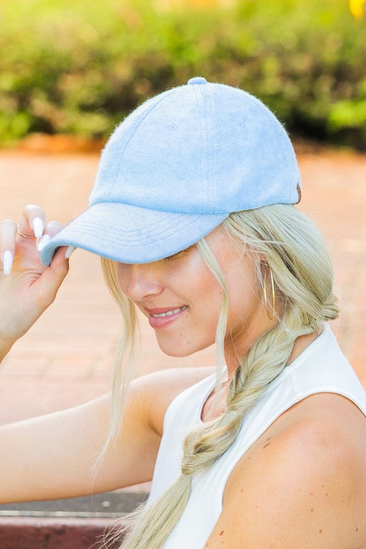 CC Terry Cloth Baseball Hat - Blue OneSize -