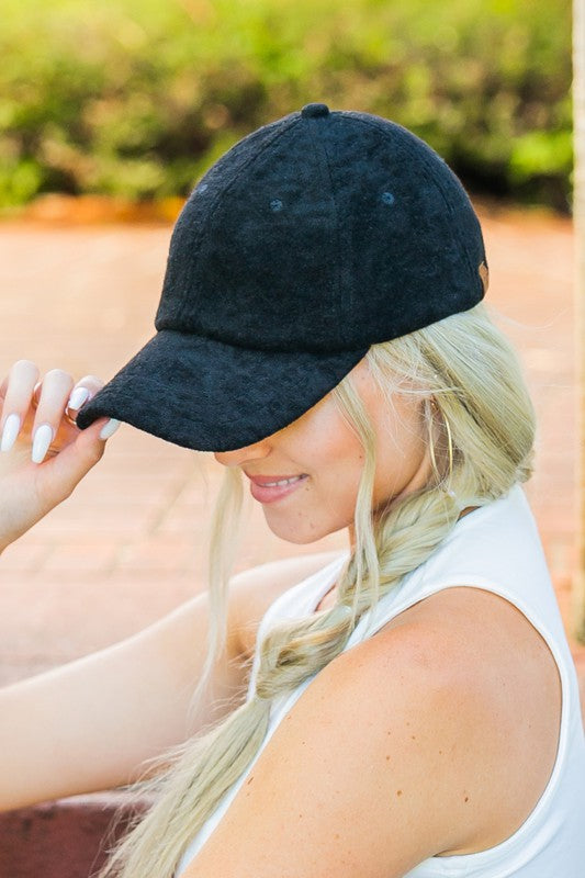 CC Terry Cloth Baseball Hat - Black OneSize -