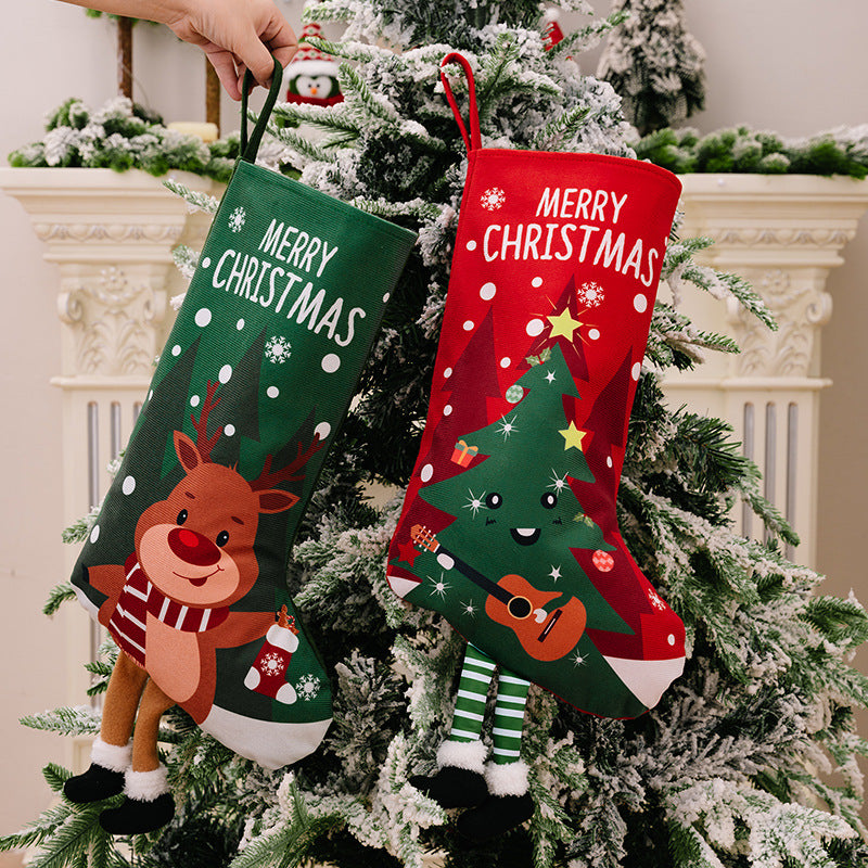 Printed Christmas Stocking Hanging Widget - -