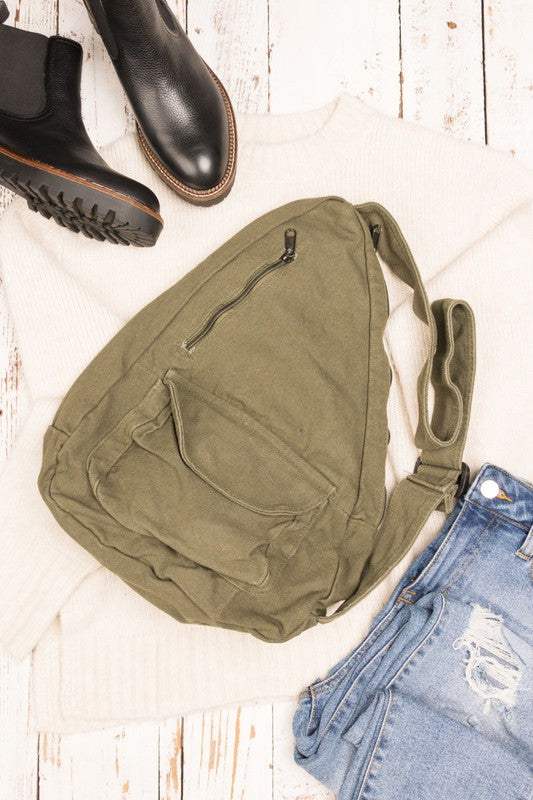 Oversized Canvas Sling - -