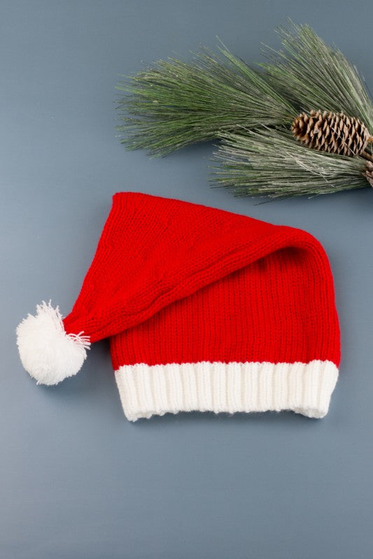 Santa Stocking Beanie Hat - -