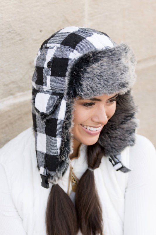 Buffalo Trapper Hat - White Buffalo OneSize -
