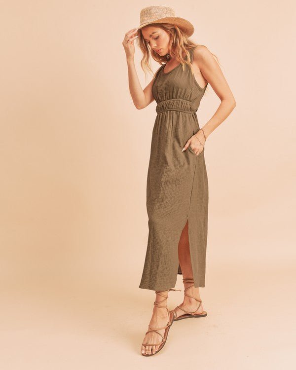 Darci Maxi Dress – Evening Elegance - MOCHA S -