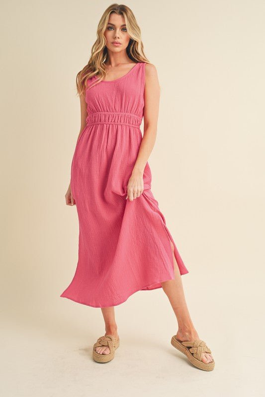 Darci Maxi Dress – Evening Elegance - HOT PINK S -