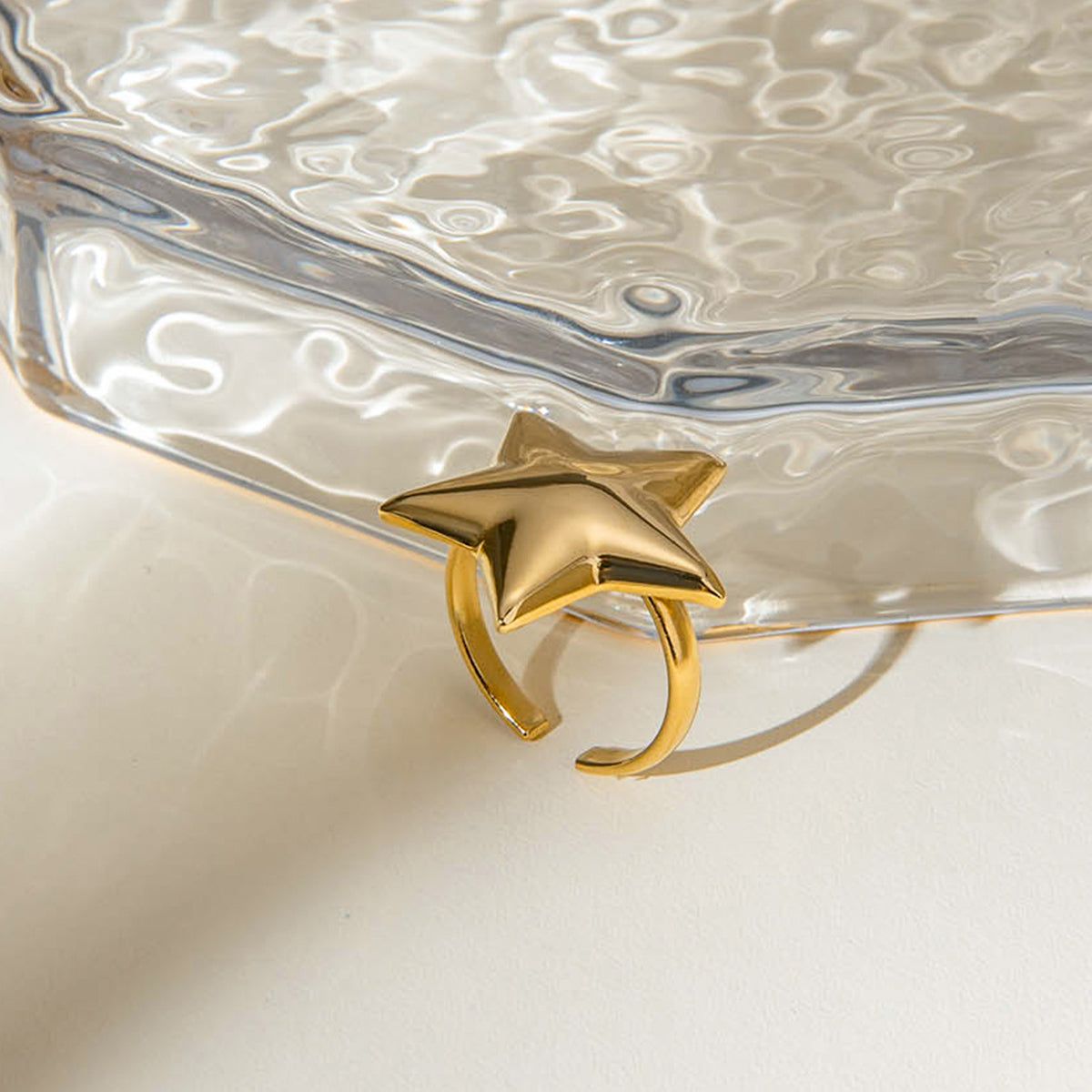 Celestial Gold Star Ring - -