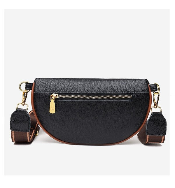 Myra Quilted Leather Crescent Sling Bag - -