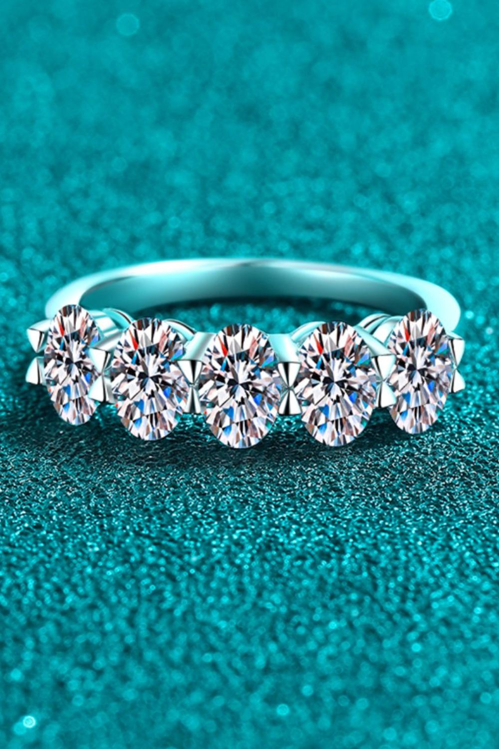 2.5 Carat Moissanite 925 Sterling Silver Ring - -