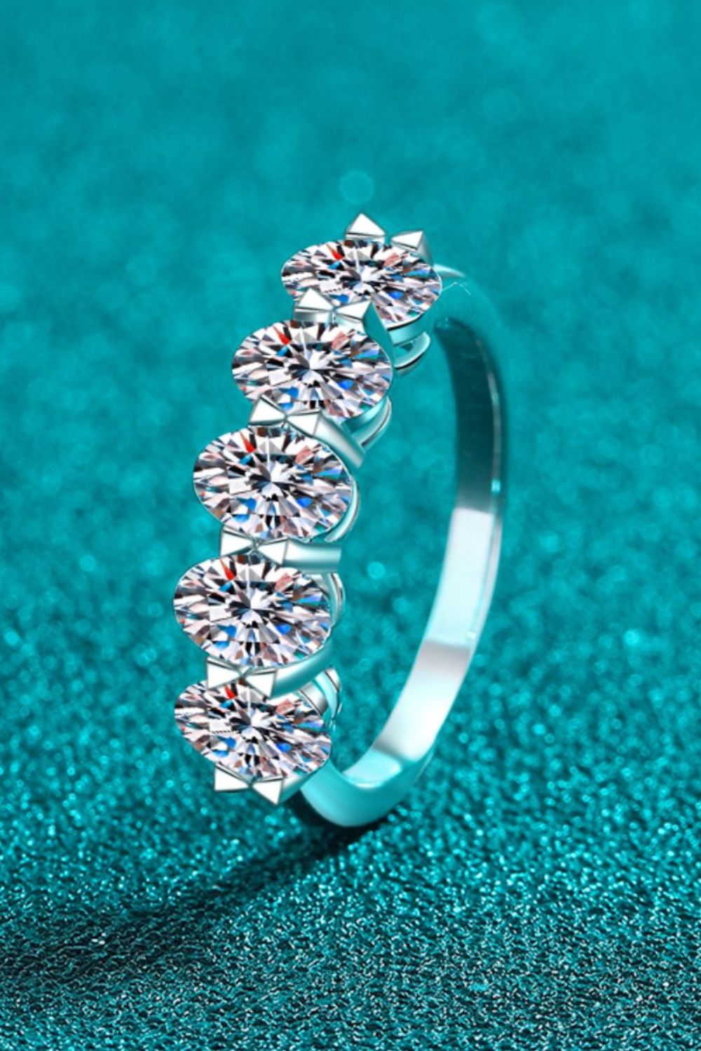 2.5 Carat Moissanite 925 Sterling Silver Ring - -