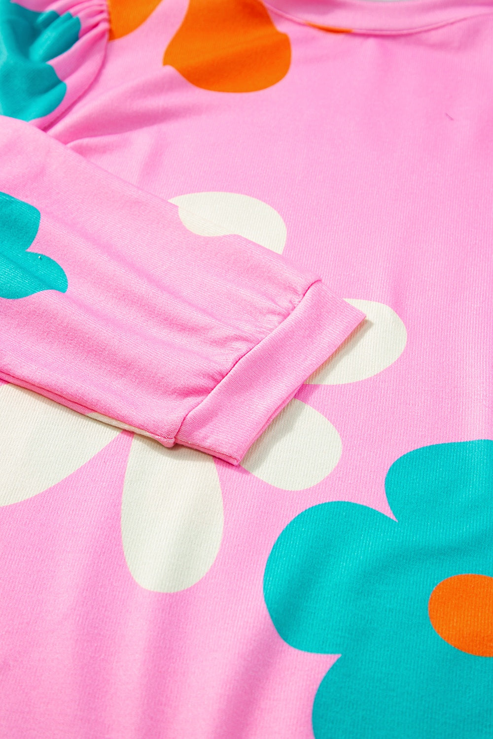 Printed Round Neck Top - -