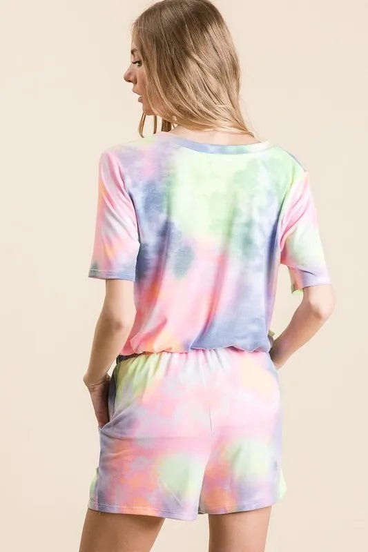 BiBi Tie Dye Casual Shorts – Festival Ready - -