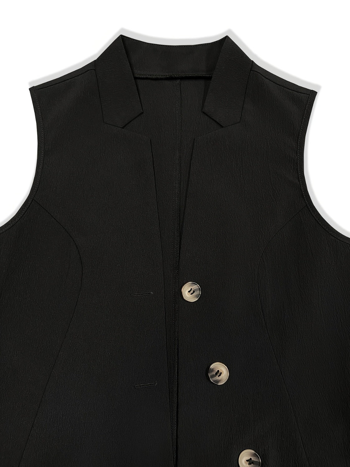 Button Up Surplice Vest - -