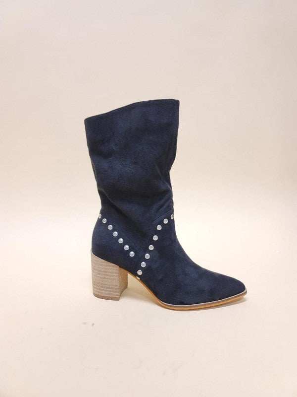 BRIGITTA-MIDI BOOTS - BLACK -
