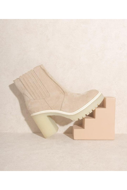 ANASTASIA- PANELED BOOTS - -