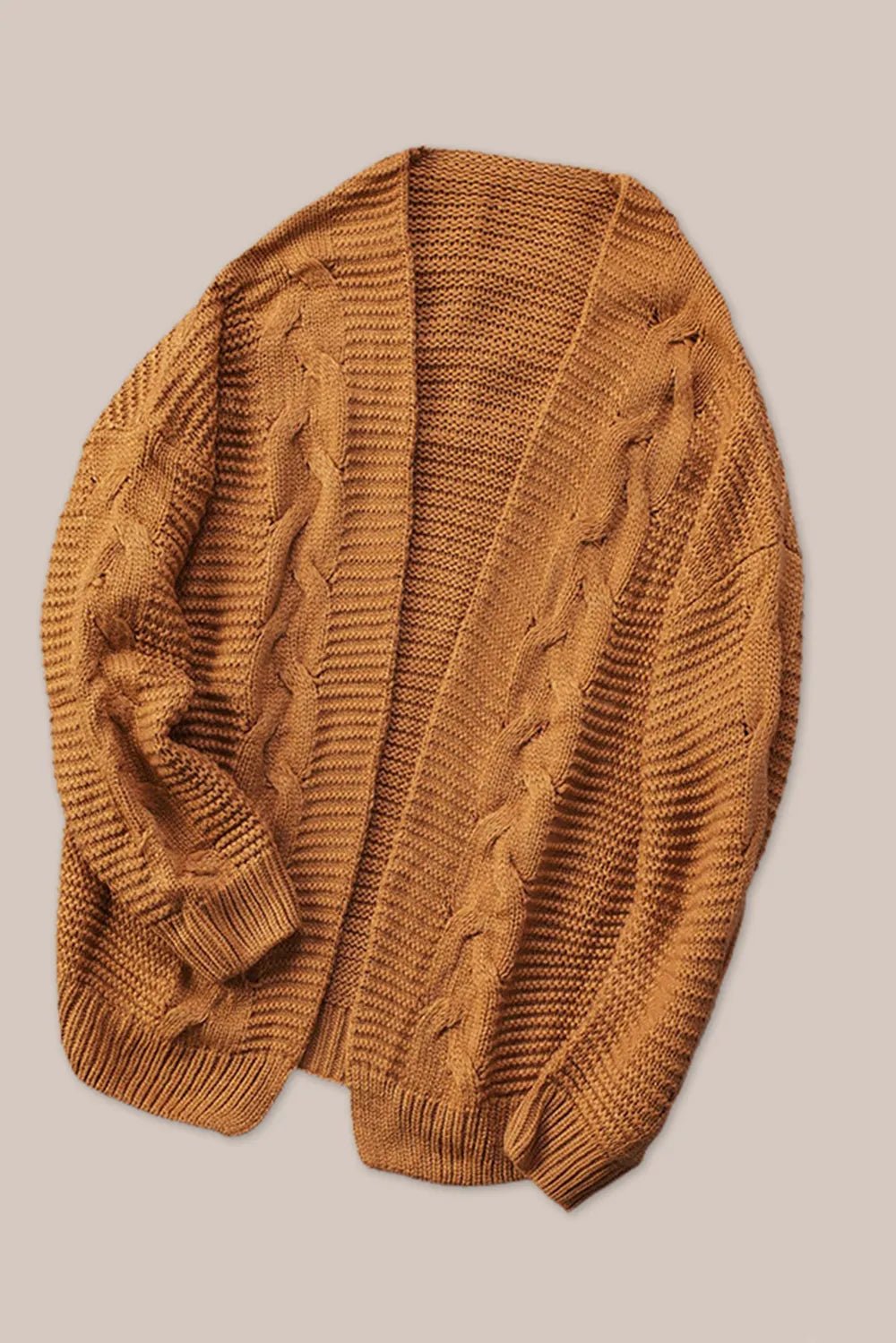 Cable - Knit Open Front Cardigan - Cozy Knitwear – | Shannon’s Chique Boutique