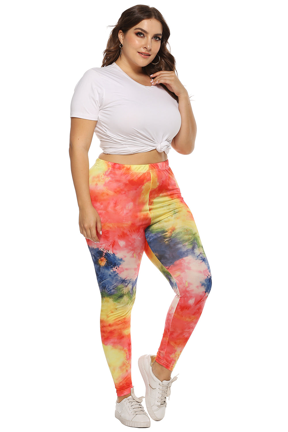 Plus Size Tie Dye Legging - -