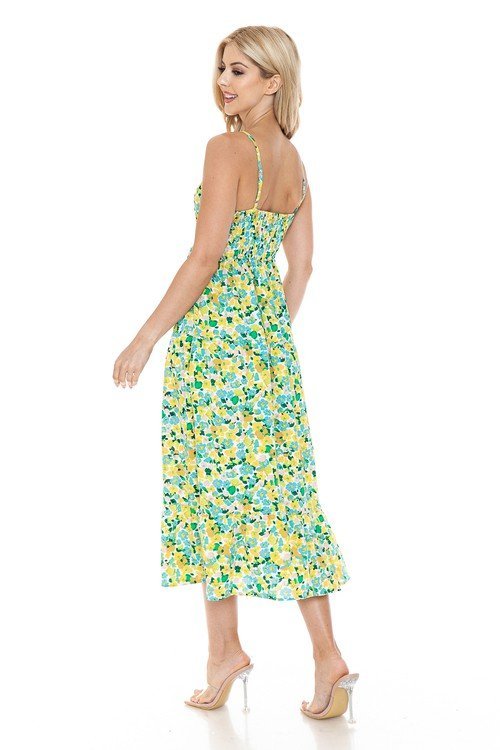 Floral V-Neck Maxi Dress – Garden Party - -