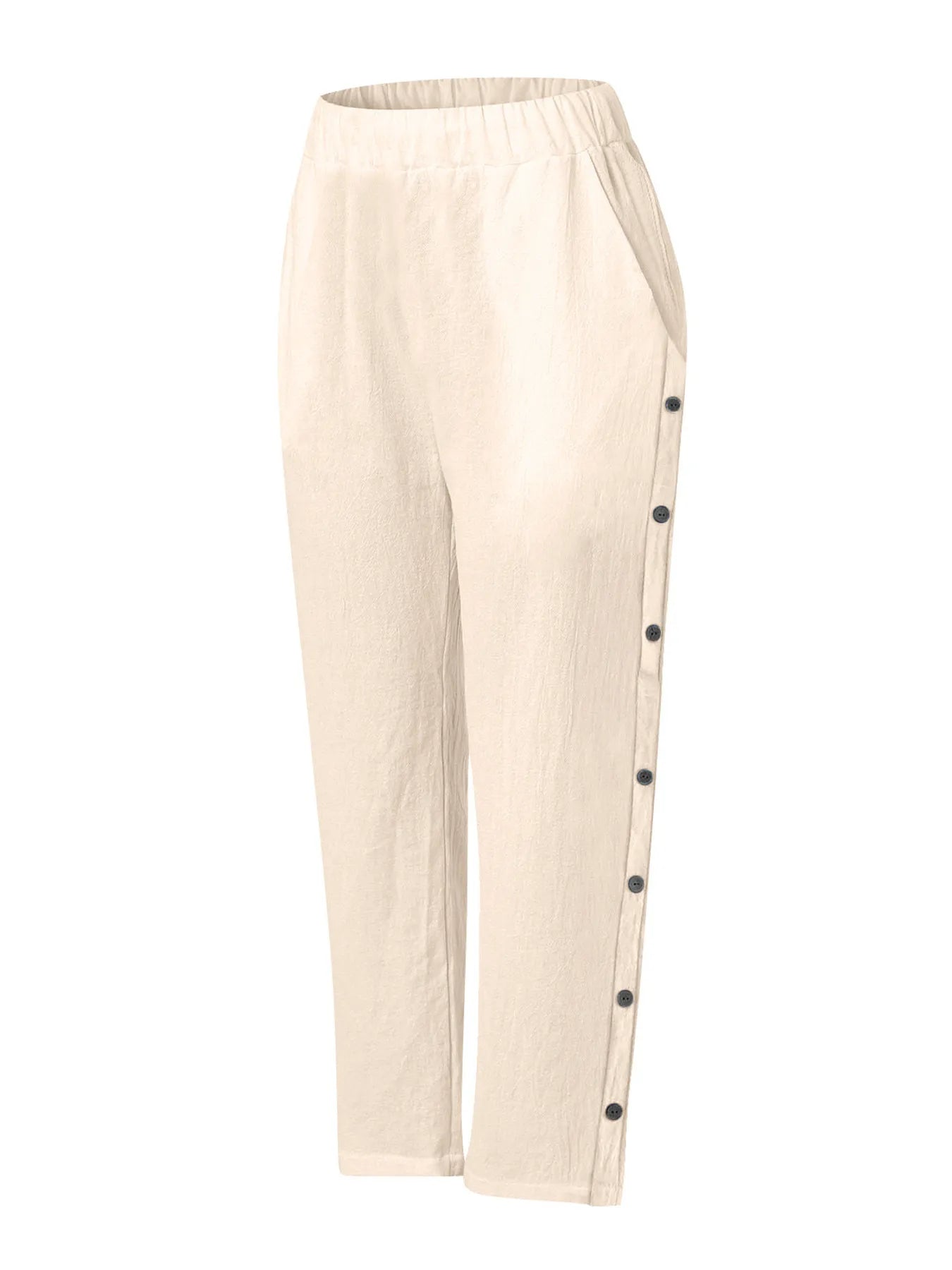 Coastal Stroll – Button Linen Pants – | Shannon’s Chique Boutique