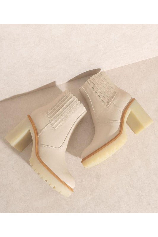 ANASTASIA- PANELED BOOTS - -