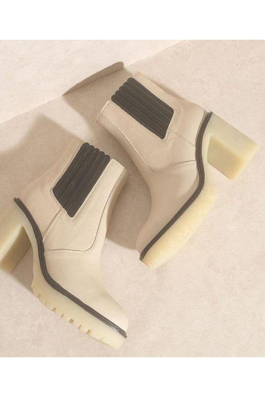 ANASTASIA- PANELED BOOTS - -