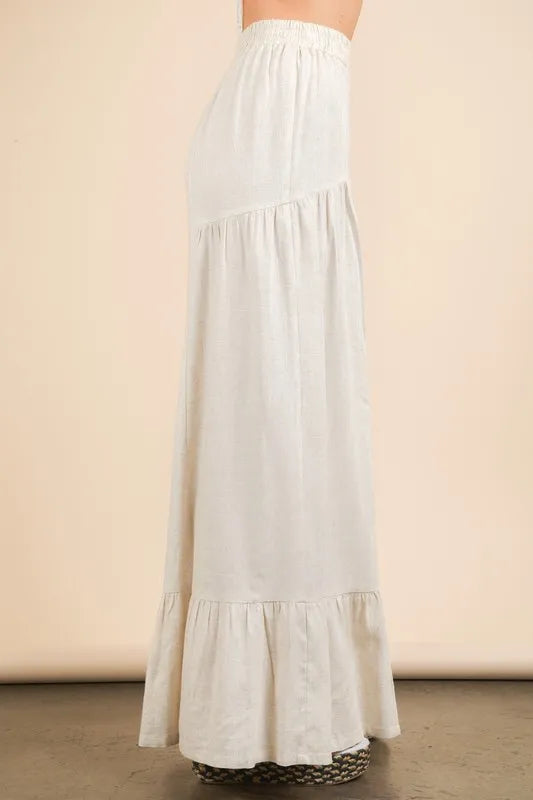 Oatmeal Palazzo Pants – Relaxed Wide-Leg Coastal Style | SCB Boutique.