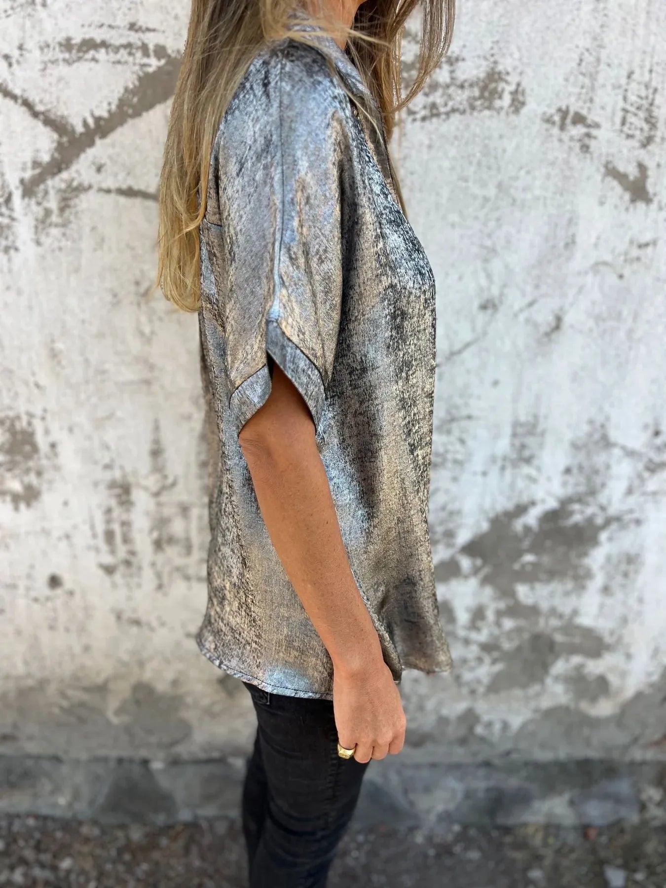 Shannon's Chique Boutique - Plus Size Collared Shirt - -