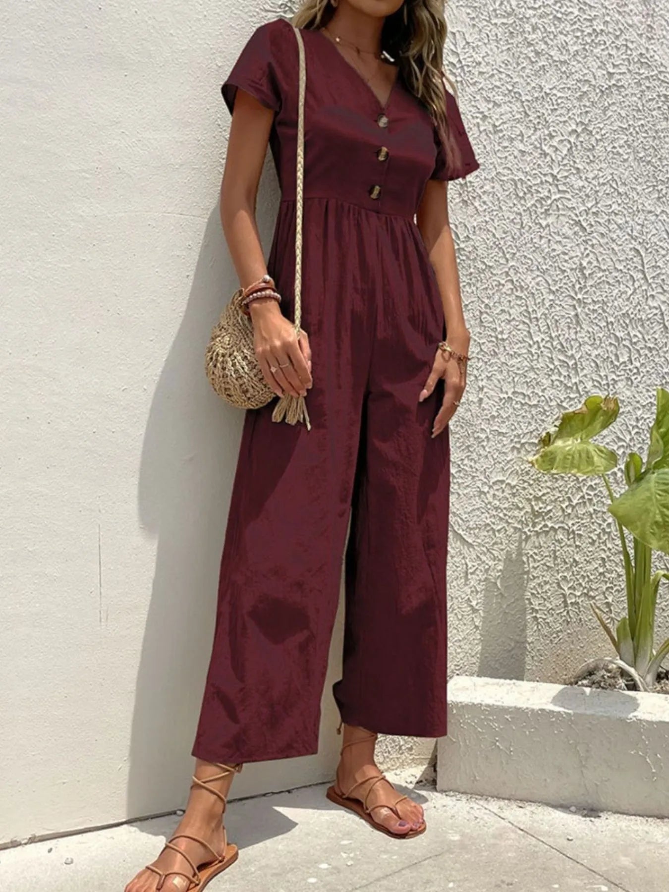 Golden Hour Getaway – Wide Leg Jumpsuit – | Shannon’s Chique Boutique