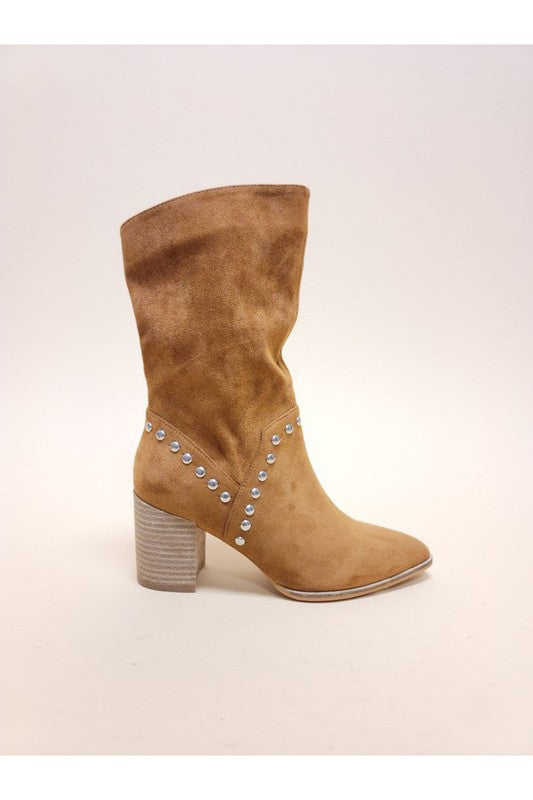 BRIGITTA-MIDI BOOTS - CAMEL -