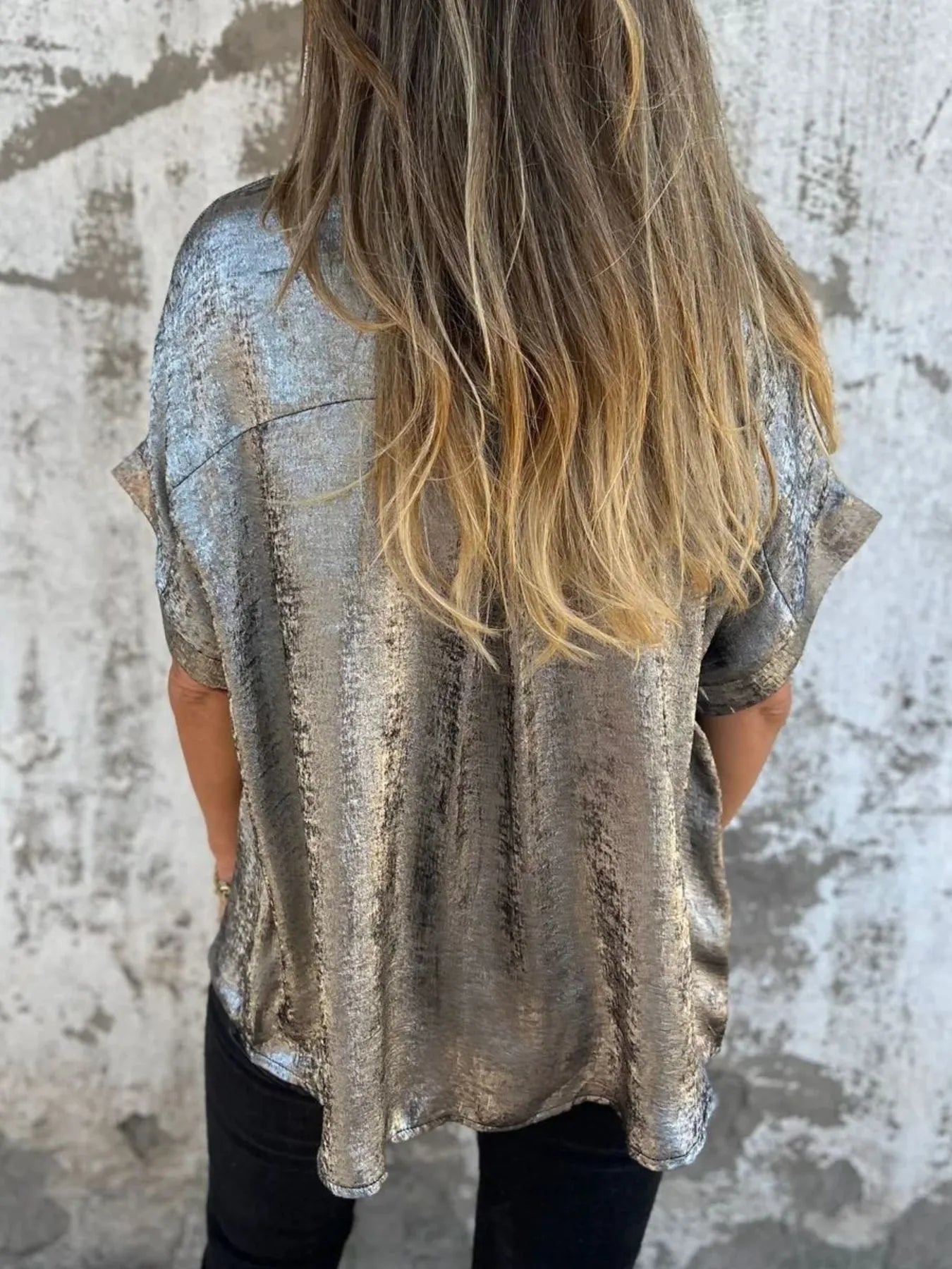 Shannon's Chique Boutique - Plus Size Collared Shirt - -
