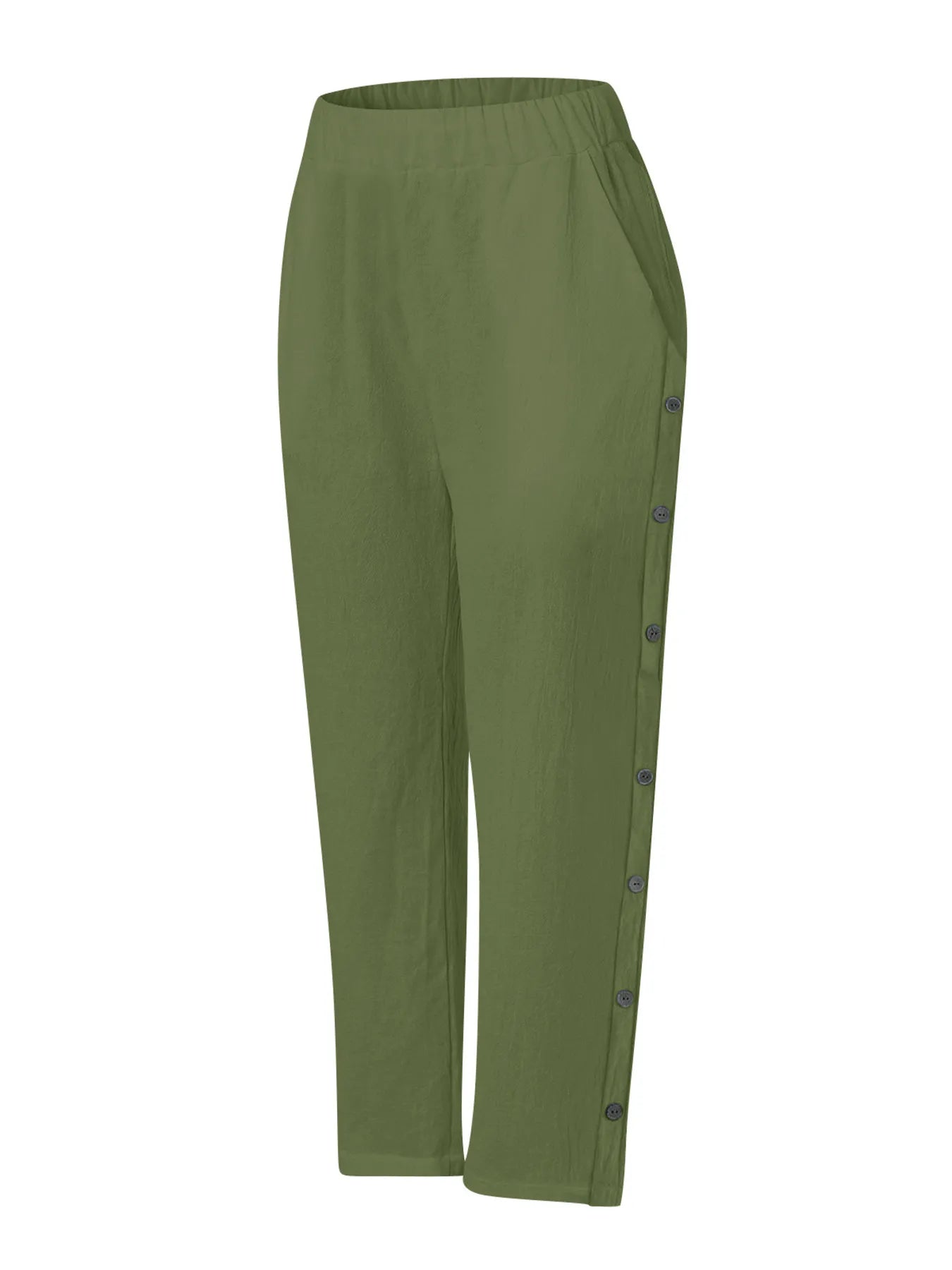 Coastal Stroll – Button Linen Pants – | Shannon’s Chique Boutique