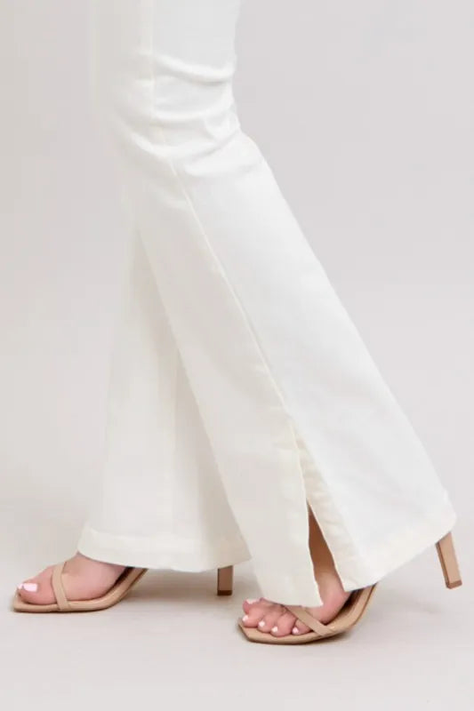 Judy Blue Full Size High Waist Side Slit Slim Bootcut Jeans Plus Size.
