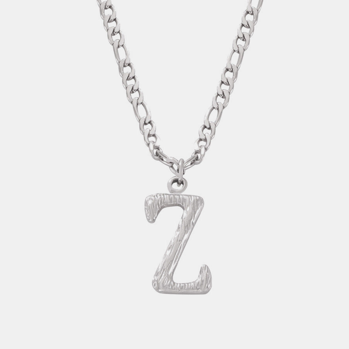 Titanium Steel Letter Pendant Necklace - Style Z One Size -