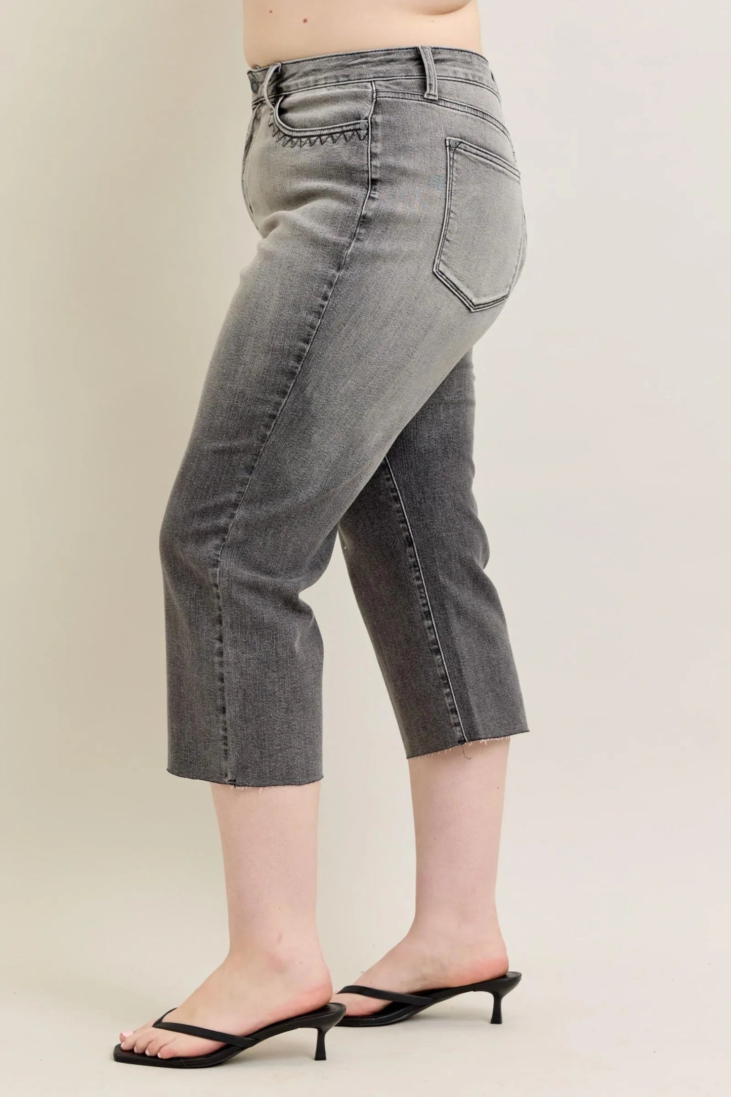 Judy Blue Full Size Wide Leg Capris Jeans Plus Size – | Shannon’s Chique Boutique