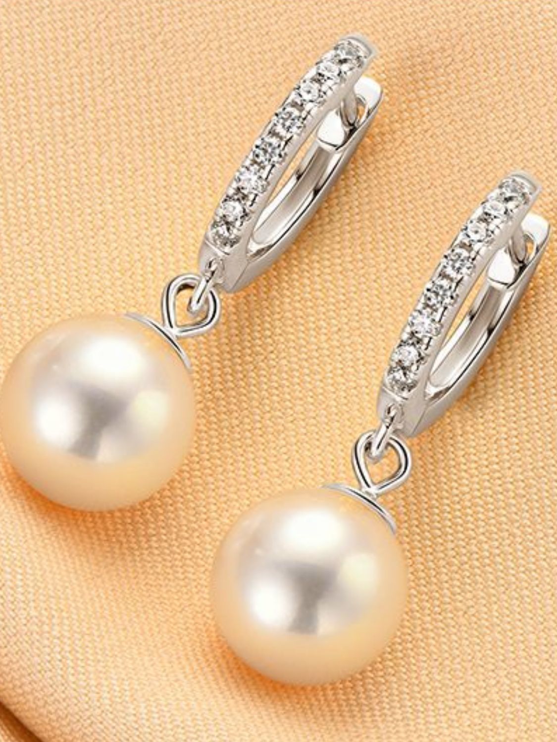 925 Sterling Silver Freshwater Pearl Earrings - -