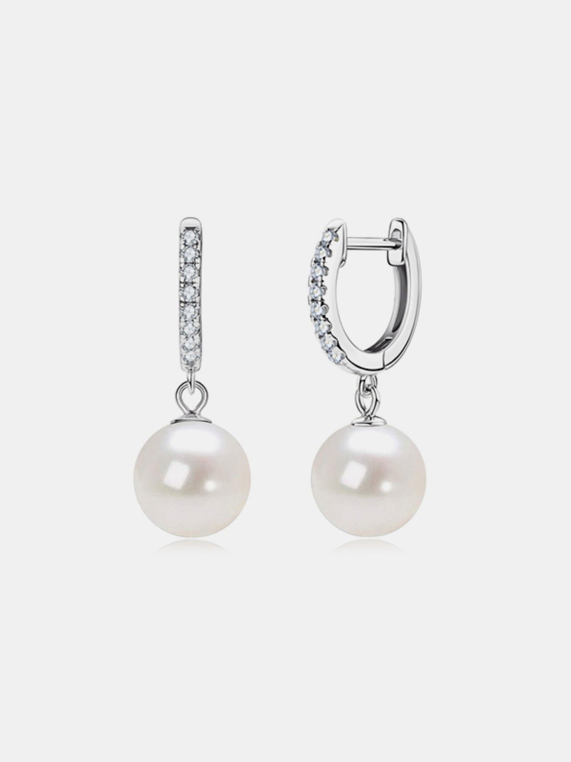925 Sterling Silver Freshwater Pearl Earrings - -